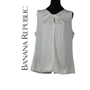 Banana Republic Sleeveless Ivory Blouse Size 14